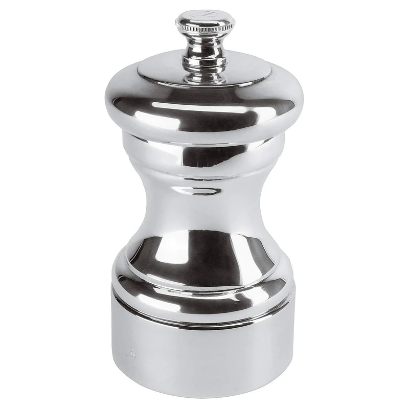 Peugeot Salt Mignonnette, Metal Silver Inset, 7 x 7 x 10 cm