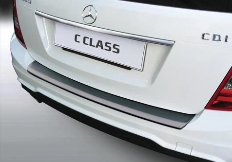 RGM ABS Rear bumper protector compatible with Mercedes C-Class W204 Estate 2011-2014 Silver