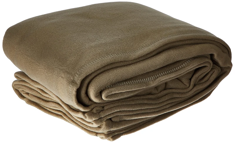 Poyet Motte Poleco Blanket in Polyester Fleece - Taupe, polyester, taupe, 240x220 cm