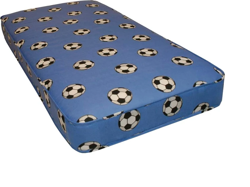 Starlight Beds Blue Football Small Single Mattress for Kids. Dual-Sided Sprung Mattress with Durable Sleep Surface. 6.5" Deep (2ft6 x 6ft3 / 75x190x16.5cm)