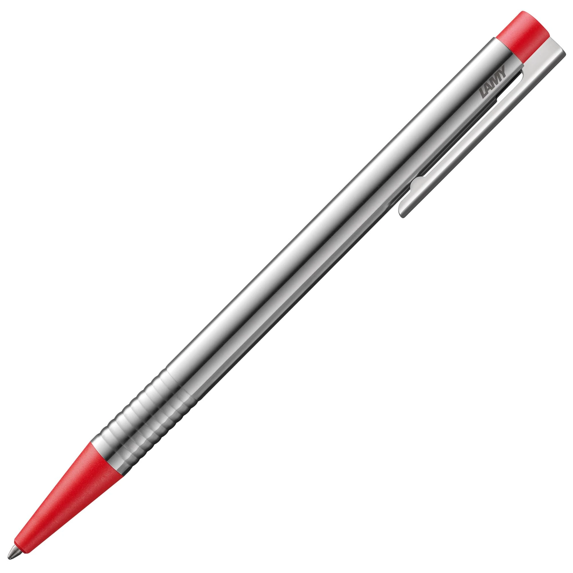Lamy logo matt red - Ballpoint Pen in an elegant & robust stainless steel case - line width M - including large capacity refill M 16 in red
