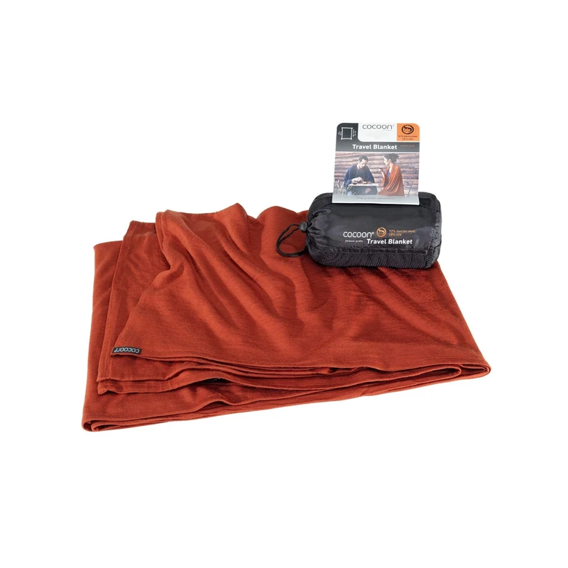 cocoon Travel Blanket - Travel Item - Merino Wool/Silk Red 2015