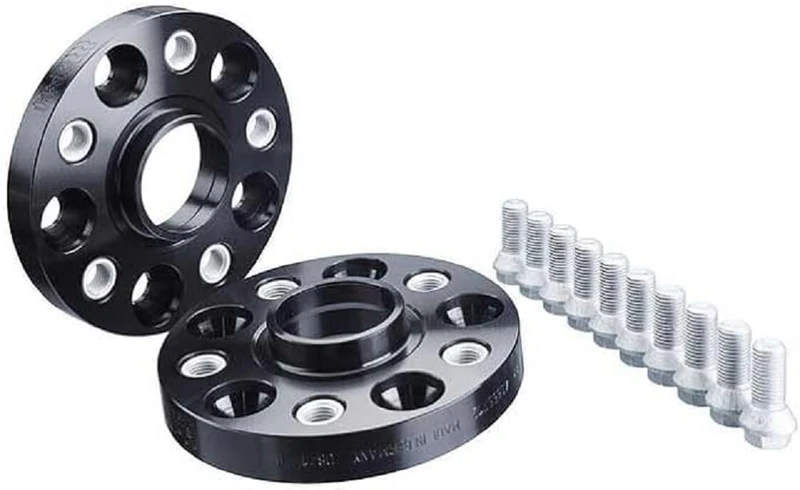 H&R DRA-System Wheel spacer set 80mm per axle - Bolt pattern 5x100 - Hub 57,1mm - Bolt size M14x1,5 - compatible with Audi/Seat/Skoda/Volkswagen - Black