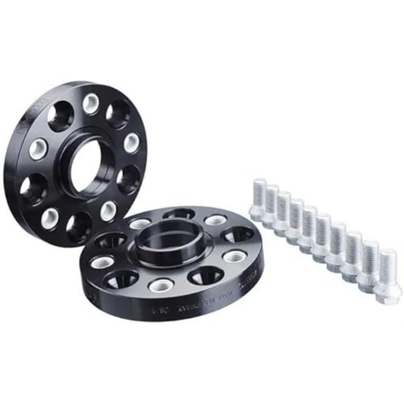 H&R DRA-System Wheel spacer set 100mm per axle - Bolt pattern 5x100 - Hub 57,1mm - Bolt size M14x1,5 - compatible with Audi/Seat/Skoda/Volkswagen - Black