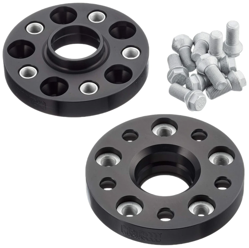 H&R DRA-System Wheel spacer set 44mm per axle - Bolt pattern 5x112 - Hub 57,1mm - Bolt size M14x1,5 - compatible with Audi/Seat/Skoda/Volkswagen - Black
