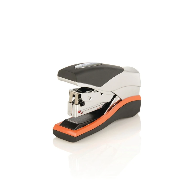 Rexel Optima 40 Compact Low Force Stapler, 40 Sheet Capacity, Flat Clinch Stapling, 26/6 Staples Included, Silver/Black, 2103357 - Image 1