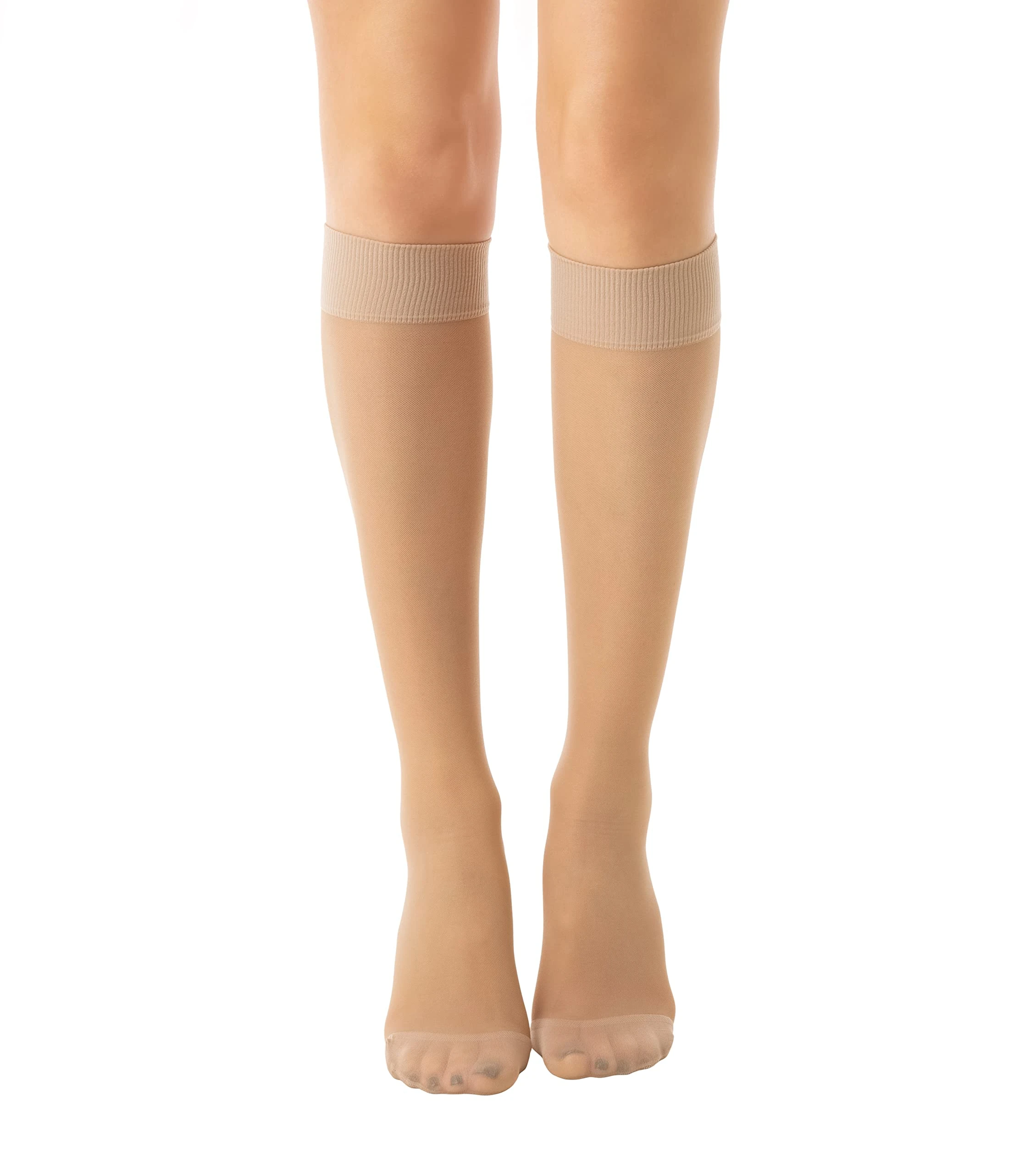 Relaxsan Basic 850 (1 Pair - Skin 5/XXL) Compression Socks for Women, Knee High Socks 18-22 mmHg