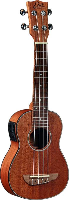 EKO Guitars Duo Series Acoustic and Electric Soprano Ukulele - Mahogany (06201016) - Image 1