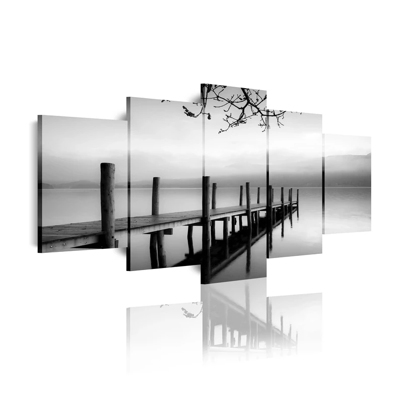 DEKOARTE Pictures Canvas-Modern design Landscape zen 150 (200 x 100 CM)
