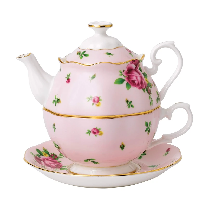 Royal Albert 40002520 Modern Vintage Tea for One, Rose Pink