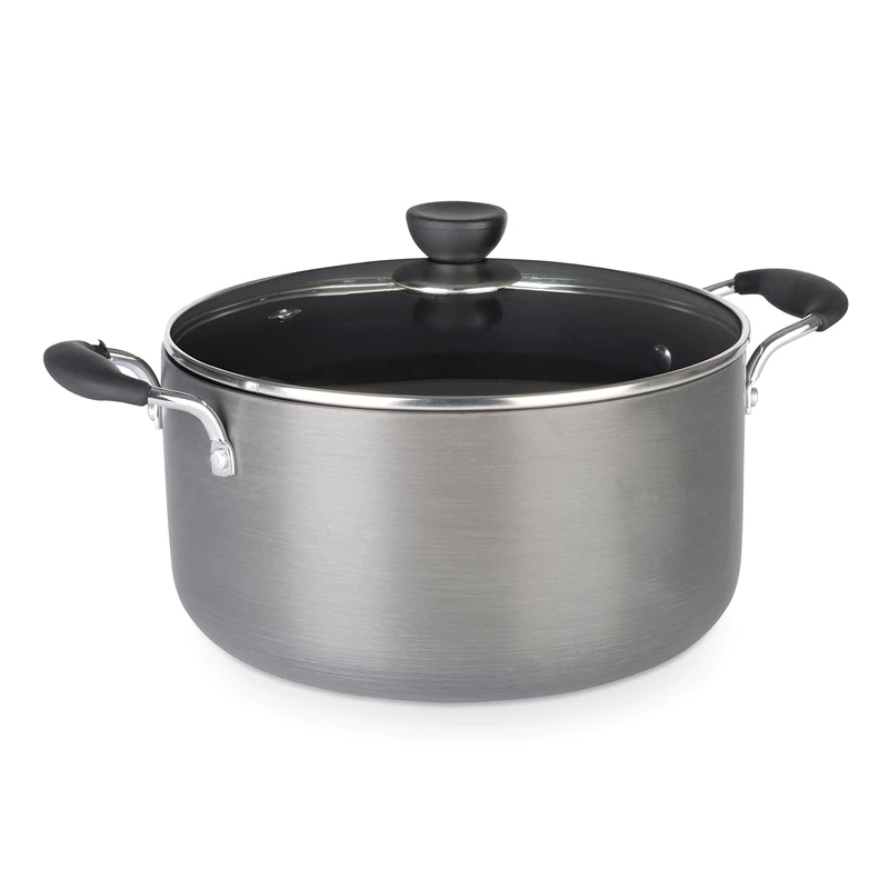 Zinel 4152 Non-Stick Stockpot/Casserole with Hard Anodised Induction Base, Grey, 24 cm - Image 1