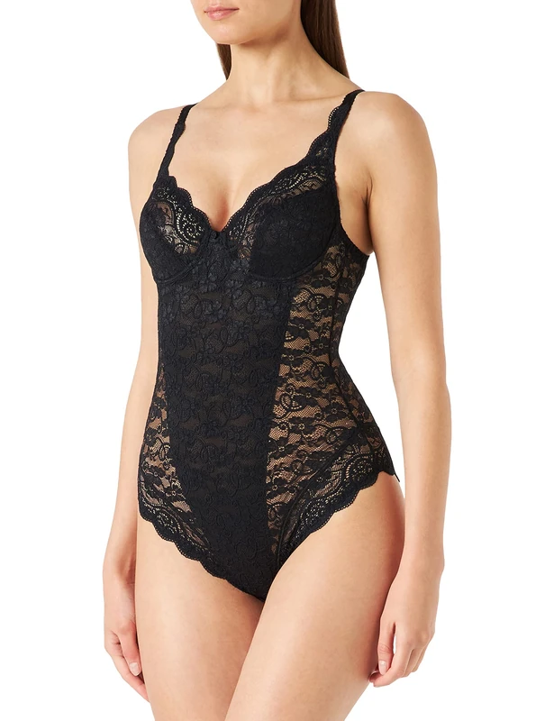 Triumph Women's Amourette 300 BSW, Bodysuit Underwired, Black