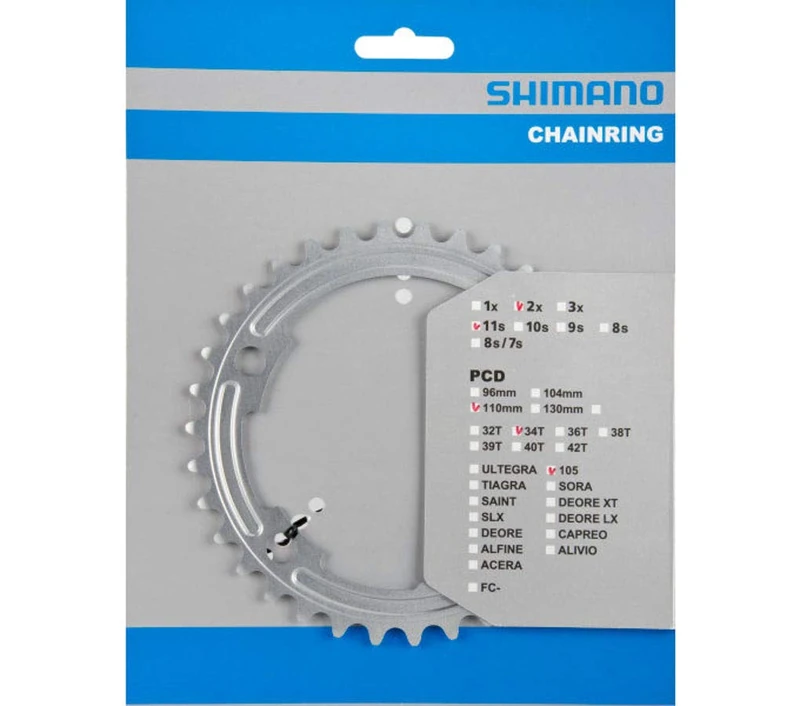 Shimano FC-5800 chainring 50T-MA for 50-34T, silver