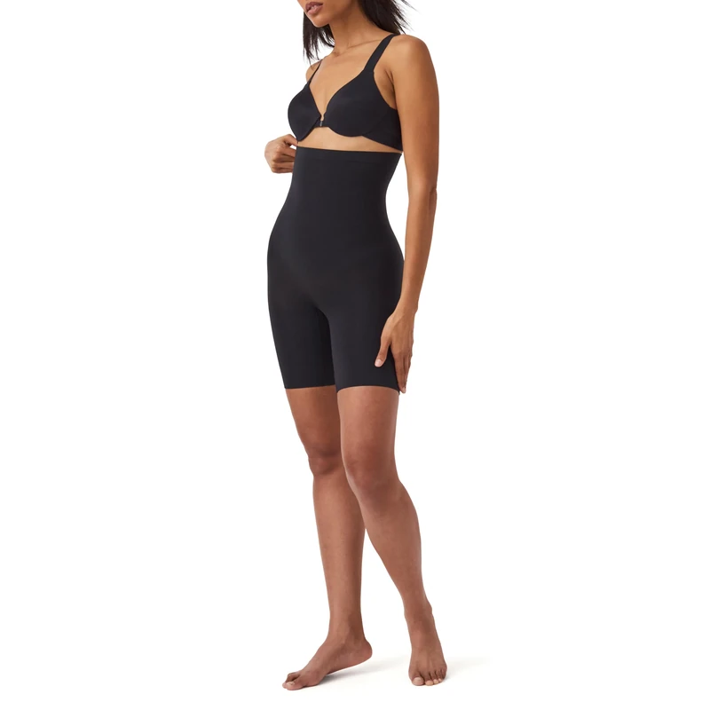 Spanx Women's Higher Power Short Thigh Slimmer, Black (Very Black 000) 12-14 UK (Manufacturer Size: M) - Image 1