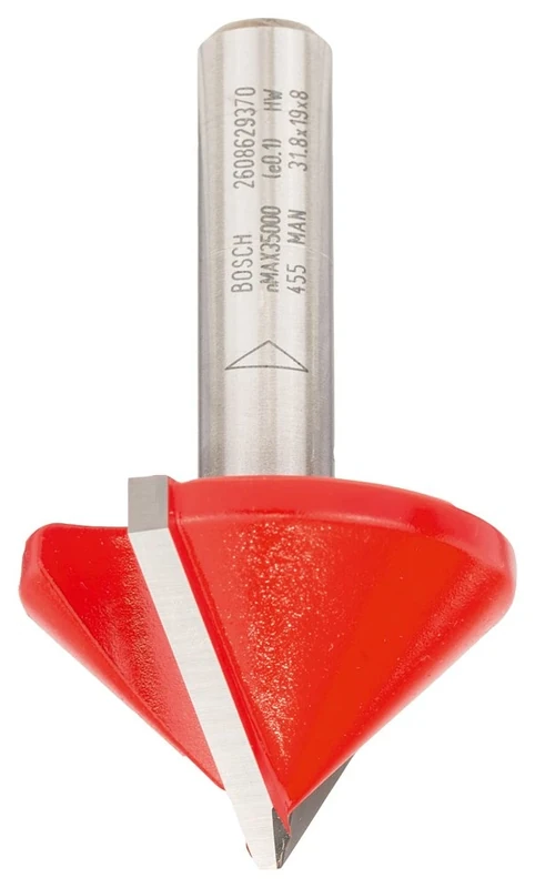 Bosch 2608629370 V-Grooving Cutter 31, 8x19x8mm, 0 V, Red/Silver