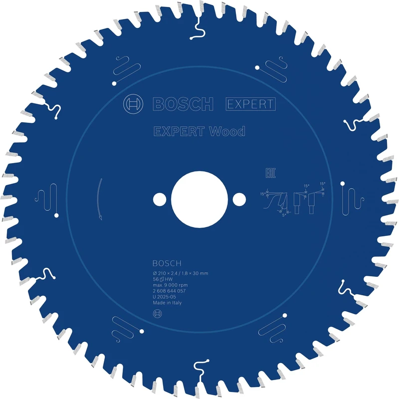 Bosch 2608644057 EXWOH 56 Tooth Top Precision Circular Saw Blade, 0 V, Blue