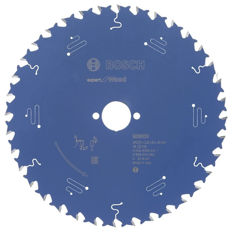 Bosch 2608644062 36T "Expert" Circular Saw Blade for Wood, Blue, 230 x 30 x 2.8 mm