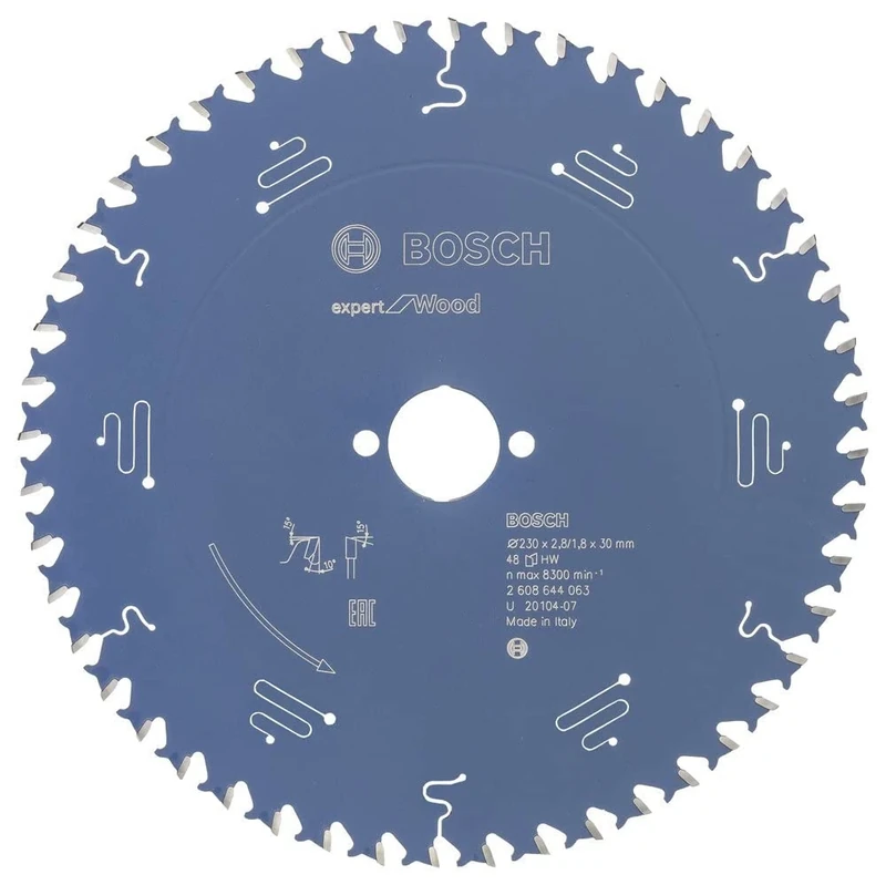 Bosch 2608644063 48T "Expert" Circular Saw Blade for Wood, Blue, 230 x 30 x 2.8 mm