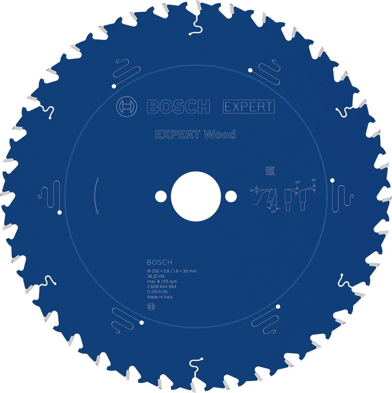 Bosch 1x Expert Wood Corded Circular Saw Blade for Handheld Circular Saw (for Softwood, Hardwood, Ø mm, Professional Accessory Hand-Held Corded Circular Saws)