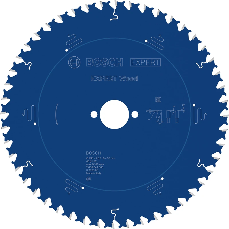 Bosch 1x Expert Wood Corded Circular Saw Blade for Handheld Circular Saw (for Softwood, Hardwood, Ø mm, Professional Accessory Hand-Held Corded Circular Saws)