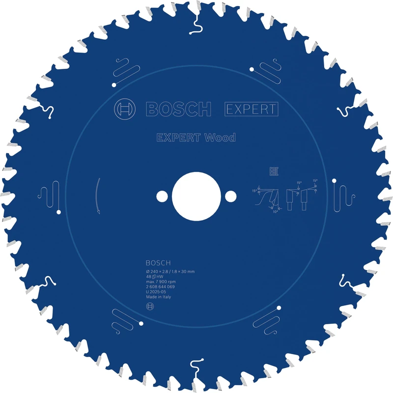 Bosch Accessories 2608644069 EXWOH 48 Tooth Top Precision Circular Saw Blade, 0 V, Blue