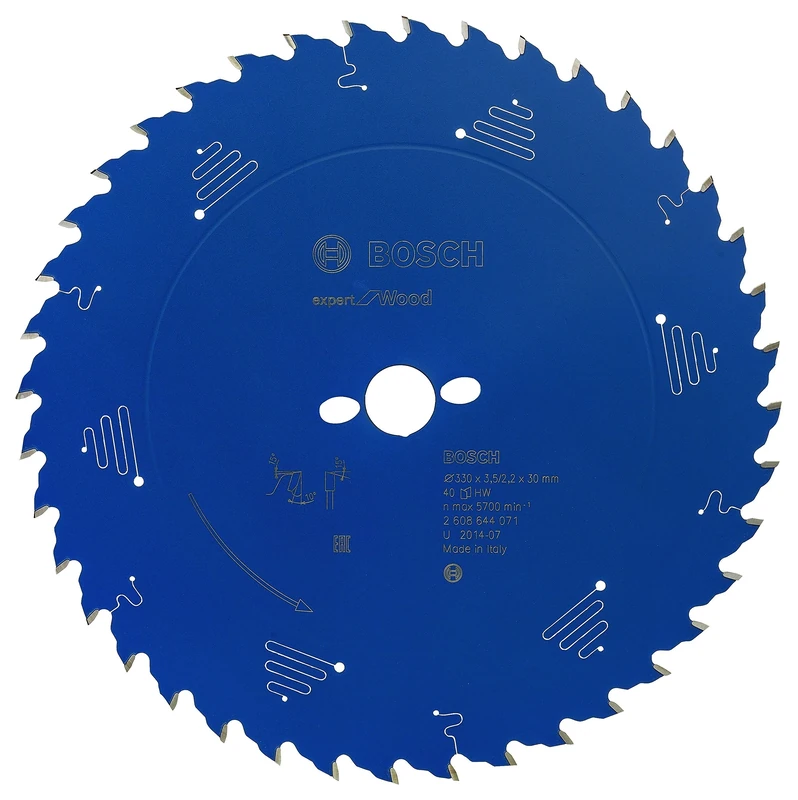 Bosch 2608644071 EXWOH 40 Tooth Top Precision Circular Saw Blade, 0 V, Blue