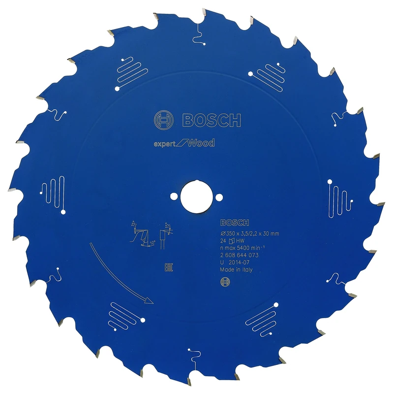 Bosch 2608644073 EXWOH 24 Tooth Top Precision Circular Saw Blade, 0 V, Blue
