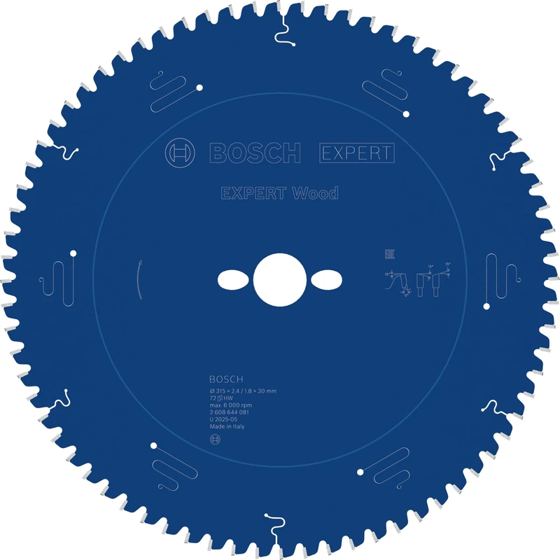 Bosch Accessories 2608644081 EXWOB 72 Tooth Top Precision Circular Saw Blade, 0 V, Blue