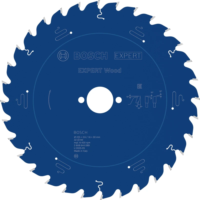 Bosch Accessories 2608644089 EXWOT 32 Tooth Top Precision Circular Saw Blade, 0 V, Blue