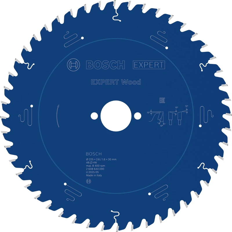 Bosch Accessories 2608644090 EXWOT 48 Tooth Top Precision Circular Saw Blade, 0 V, Blue