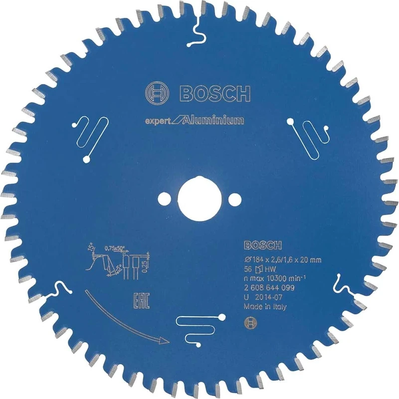 Bosch 2608644099 EXALH 56 Tooth Top Precision Circular Saw Blade, 0 V, Blue