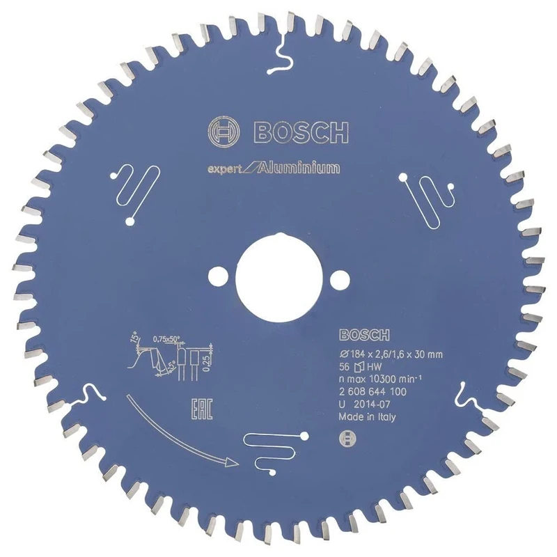Bosch 2608644100 EXALH 56 Tooth Top Precision Circular Saw Blade, 0 V, Blue