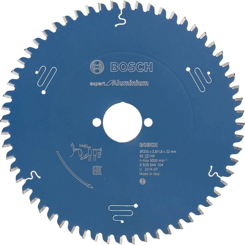 Bosch 2608644104 EXALH 60 Tooth Top Precision Circular Saw Blade, 0 V, Blue