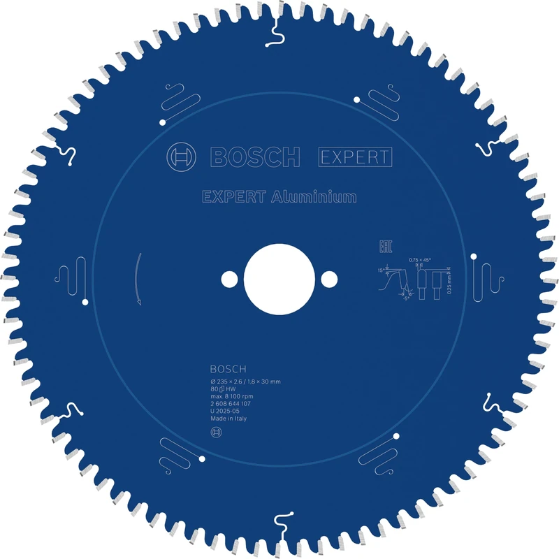 Bosch 1x Expert Aluminium Corded Circular Saw Blade for Handheld Circular Saw and Dry Cutter (for Aluminium, Ø mm, Professional Accessory Hand-Held Corded Circular Saws)