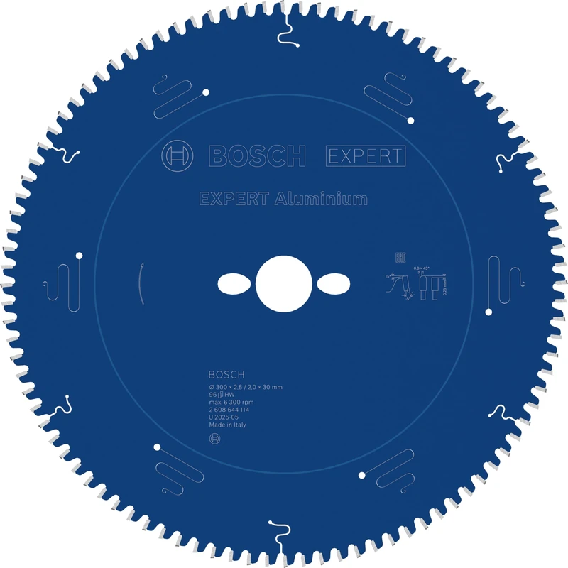 Bosch 2608644114 EXALB 96 Tooth Top Precision Circular Saw Blade, 0 V, Blue