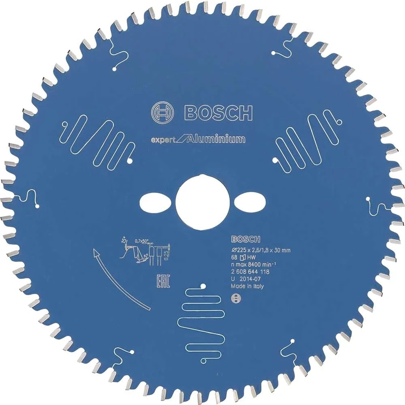 Bosch 2608644118 Exalt 68 Tooth Top Precision Circular Saw Blade, 0 V, Blue