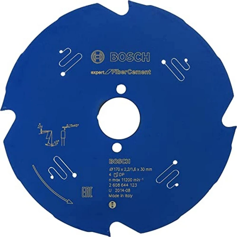 Bosch 2608644123 EXFCH 4 Tooth Top Precision Circular Saw Blade, 0 V, Blue