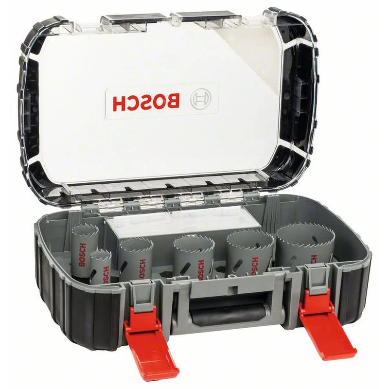 Bosch Professional 6 pcs. HSS Bi-metal Hole Saw Set (for various materials, Ø 22–64 mm, accessory rotary drill)