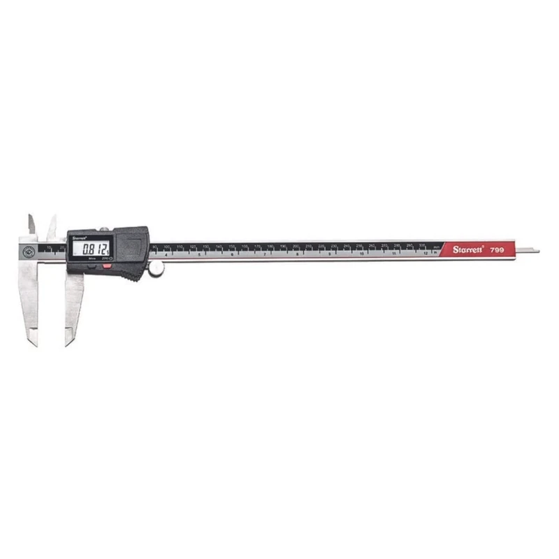 Starrett EC799A-12/300 Electronic Caliper, Stainless Steel, 0-12" Measuring Range, 0.0005" Resolution, Black