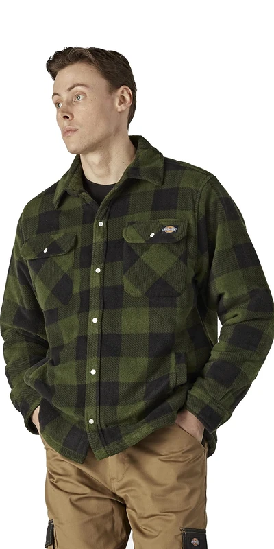 Dickies, Men's, PORTLAND SHIRT, GREEN, 3XL