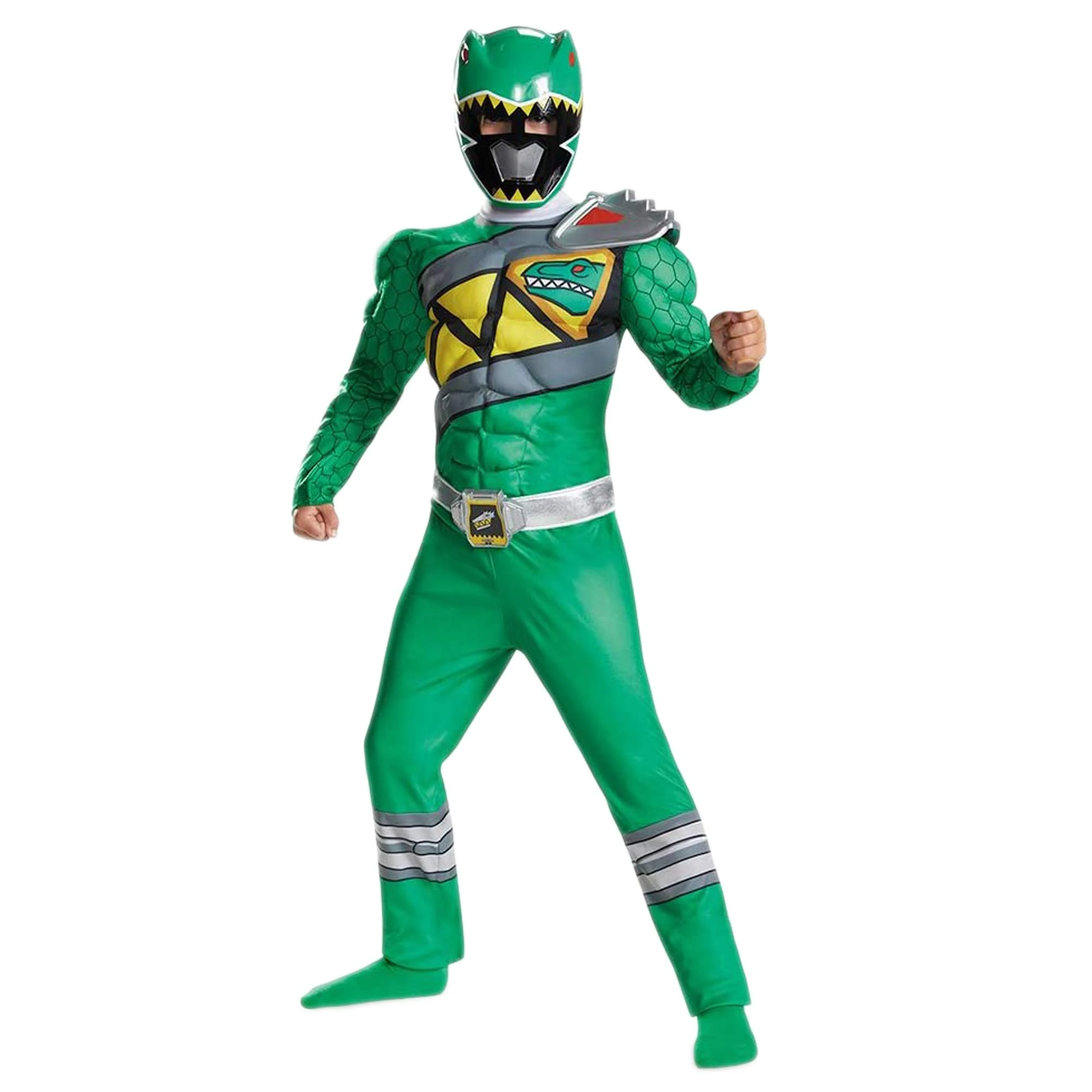 Disguise 82783K Power Rangers Green Children's Costume, Cartoon, One Color, Medium (7-8)