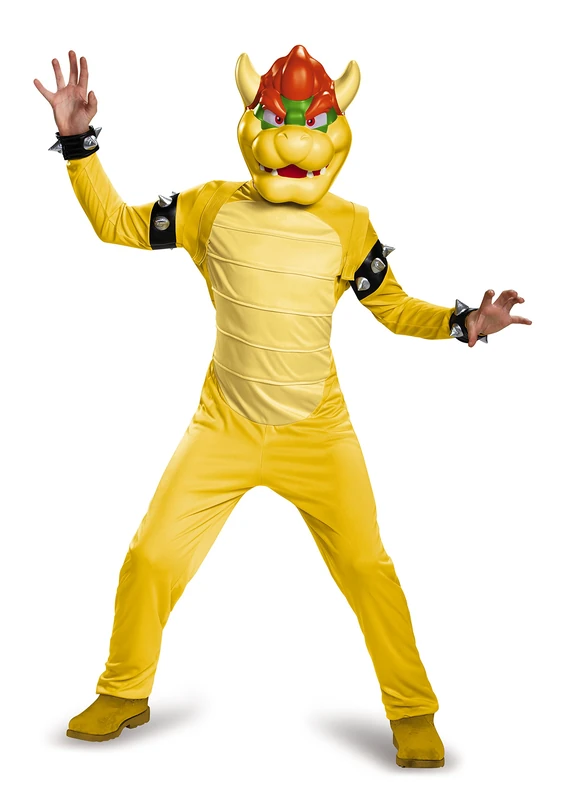 Disguise Super Mario Brothers Bowser Deluxe Costume - Kids L