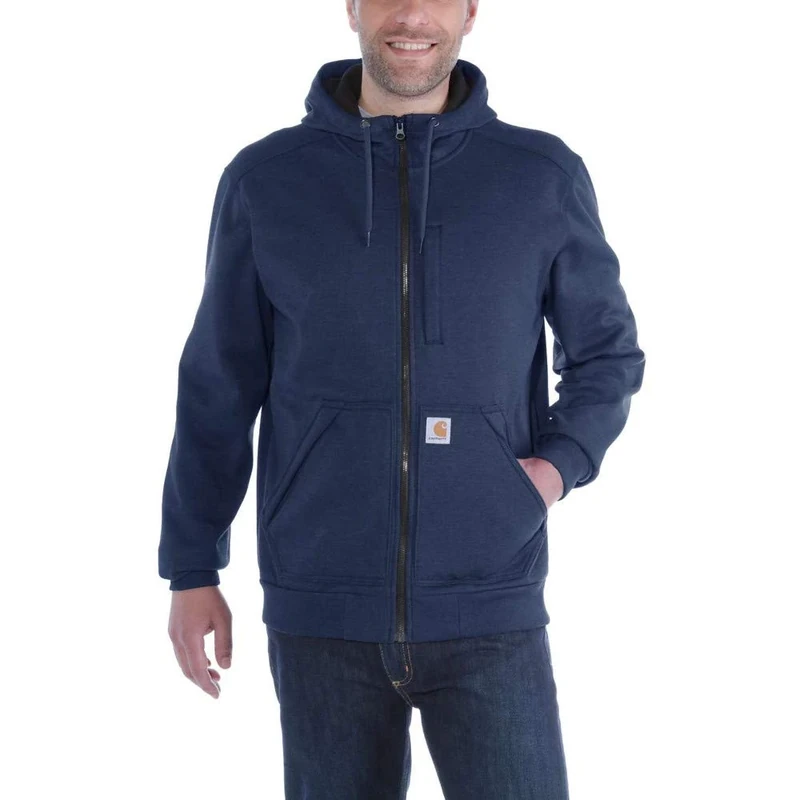 Carhartt Men's Wind Fighter® Relaxed Fit Midweight Full-Zip Sweatshirt, Navy, XXL