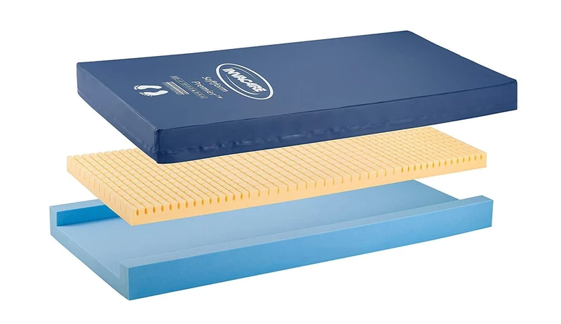 Invacare IPM1084 Softform Premier Mattress, 84 x 36 x 6 in, Polyurethane, Blue, 84" x 36" x 6"