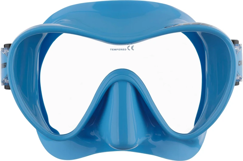 CRESSI F1 Mask Blue - Frameless Mask for Diving and Snorkeling, Blue, One Size, Unisex