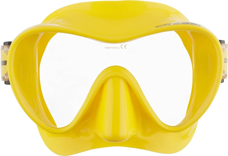 Cressi F1 - Frameless Diving Mask F1 - Snorkel Mask, Adult Unisex - Anti-Fog Glass Lens - Silicone Skirt Comfort - Yellow - One Size
