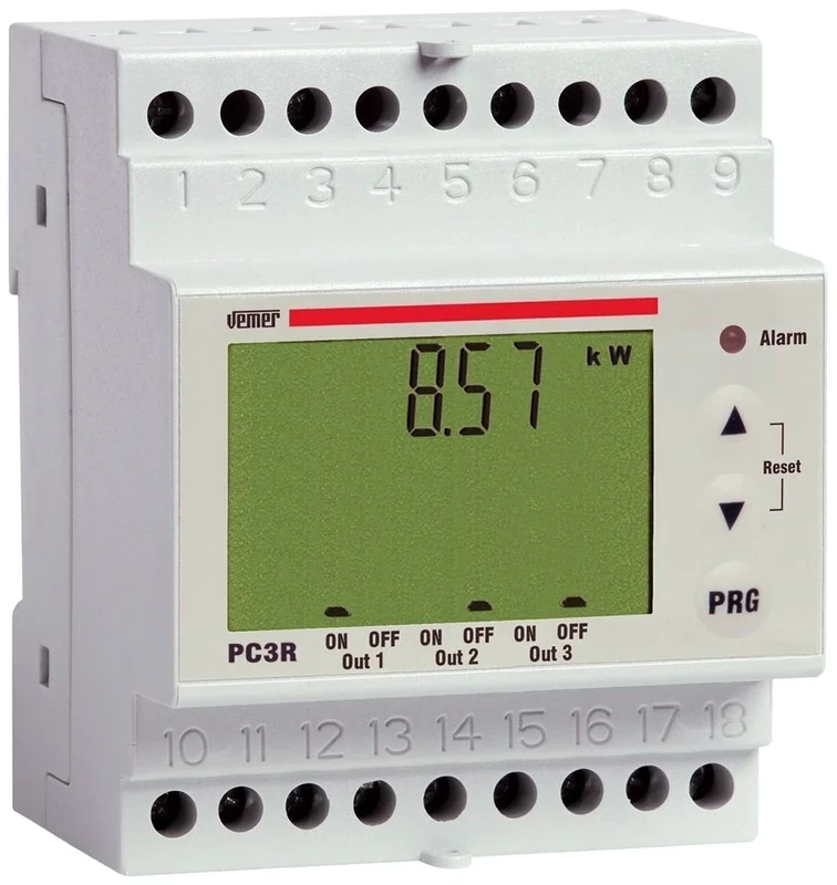 VEMER VE467700 model PC3R Load controller with 3 relays. Color white