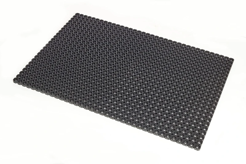 Notrax 564 Oct-O-Mat 23mm The Traditional Octagonal Rubber Entrance Mat 80cm x 120cm Black - Image 1