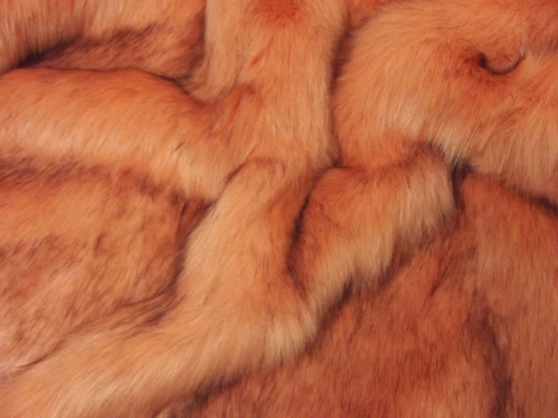 CRS VENDOR LTD. Super Luxury Faux Fur Fabric Material - Long Pile Peach - Image 1