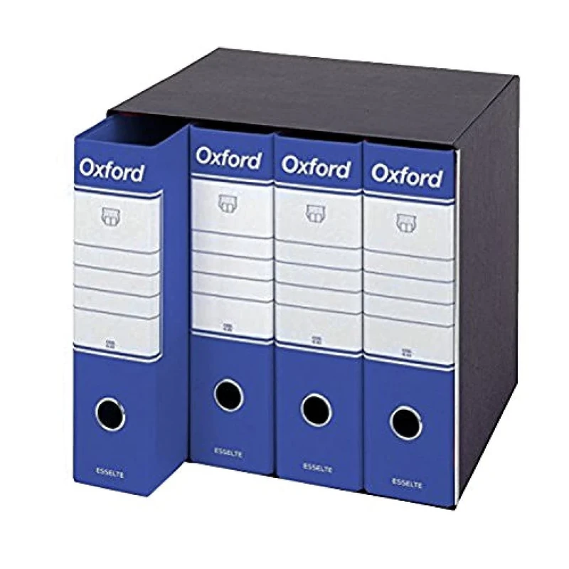 Esselte Group 6 Oxford with Lever Mechanism and Binders with Cover Gruppo da 4 Blue